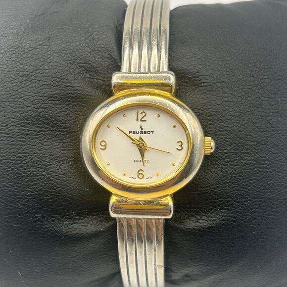Peugeot Silver Gold Women’s Quartz Watch 25mm Working - Picture 1 of 8